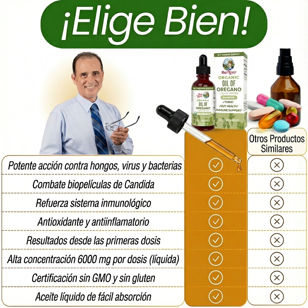 Aceite de Orégano Orgánico – MaryRuth’s 30 ml